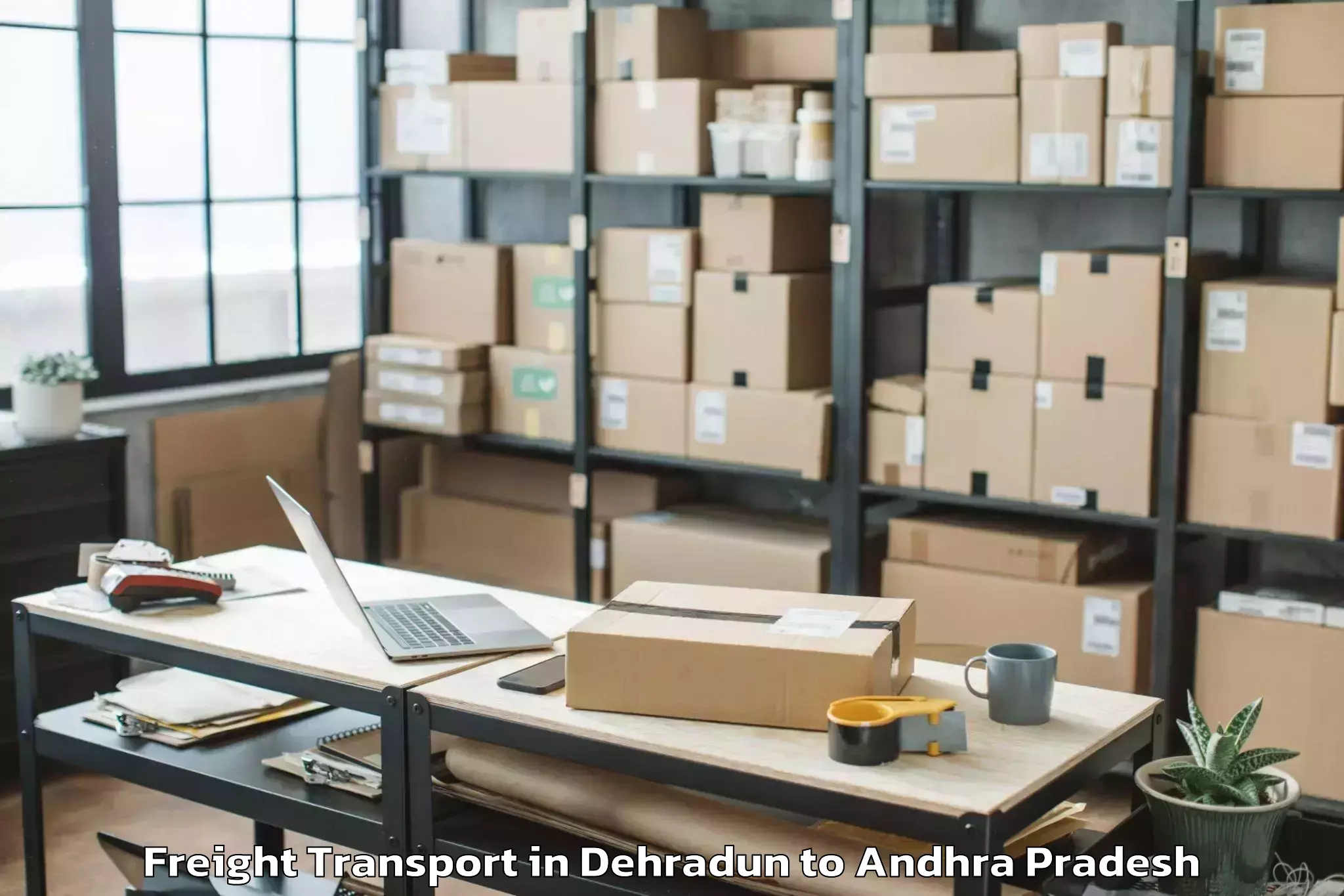 Easy Dehradun to Nuzendla Freight Transport Booking